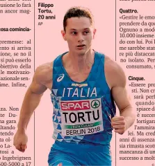  ??  ?? Filippo Tortu, 20 anni AP