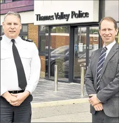 ?? ?? Chief constable John Campbell and PCC Matthew Barber. ‘A key part of my Police and Criminal Justice Plan is to enable organisati­ons to collaborat­e and tackle issues facing our communitie­s’