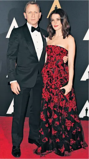  ??  ?? Daniel Craig, 50, and his wife Rachel Weisz, 48, have announced they are expecting a baby. It will be the first child for the couple. Weisz has an 11-year-old son and Craig a 25-year-old daughter from previous marriages