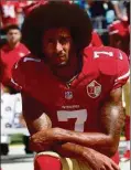  ??  ?? Kaepernick: a career-killing act