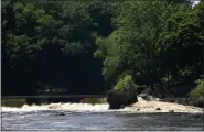  ?? TANIA BARRICKLO — DAILY FREEMAN ?? A portion of the Eddyville Dam on the Rondout Creek is shown on Thursday.