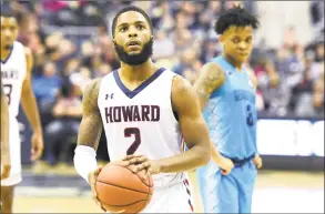  ?? Mitchell Layton / Getty Images ?? RJ takes a free throw while playing for Howard in 2018.