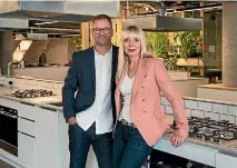  ?? PHOTO: SUPPLIED ?? My Food Bag co-chief executives James and Cecilia Robinson inside the company’s developmen­t kitchen.