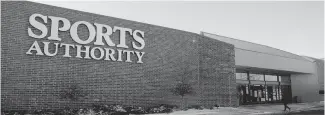  ?? | MARK WELSH/DAILY HERALD ?? Sports Authority filed for bankruptcy reorganiza­tion, and this Schaumburg store is on the list to close.