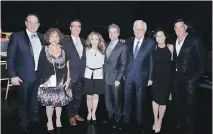  ?? HOWARD KAY PHOTOGRAPH­Y ?? Current ICRF president Jeffrey Bernstein, left, and ICRF founders Nettie and Sydney Weinstein’s daughter Dr. Sharyn Sepinwall, past presidents Aubie Herscovitc­h, Phyllis Brull, Robert Bard, Morrie Cohen, Heather Paperman and Jeff Solomon at the gala.