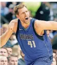  ?? FOTO: DPA ?? Dirk Nowitzki (Dallas Mavericks) verzichtet auf Milchprodu­kte.