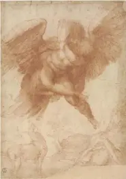  ??  ?? Michelange­lo, Il ratto di Ganimede, 1504 ca., Firenze, Galleria degli Uffizi