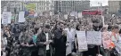  ??  ?? The March for Science in London