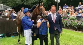  ?? Picture: Sporting Life. ?? WINNING TEAM. Star Of Mystery, trainer Charlie Appleby and jockey William Buick are expected to have a say in the outcome of the Al Wasl Stakes at Meydan in Dubai today.
