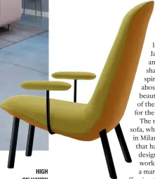  ??  ?? HIGH ON HAYON The Arflex armchair is one of many designs by Hayon