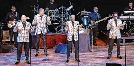  ?? KEVIN COOPER ?? The Stylistics at the Royal Concert Hall on Tuesday, including founders Airrion Love (far left) and Herb Murrell (third from left)