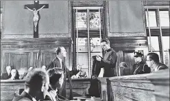  ?? CORBIS VIA GETTY IMAGES ?? Another taut courtroom drama: A scene from Alfred Hitchcock's I Confess (1953)
A Time for Mercy