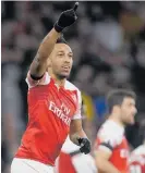  ?? Photo / AP ?? Pierre-Emerick Aubameyang has scored 14 goals this season for Arsenal.