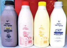  ??  ?? ( L-R) Premium Chocolate Milk, Strawberry Yogurt, Mango Yogurt and Premium Whole Fresh Milk.
