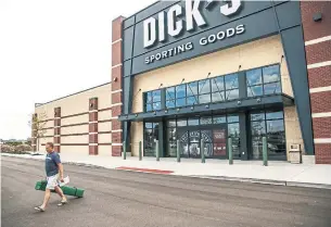  ?? SEAN PROCTOR/BLOOMBERG ?? Dick’s Sporting Goods is among the American companies taking action toward gun reform.