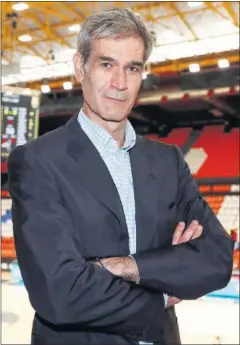  ??  ?? Antonio Martín, presidente de la ACB, en la fase final de Valencia.