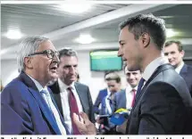  ??  ?? Zuständigk­eit Europa: Blümel mit Kommission­spräsident Juncker