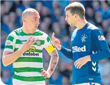  ??  ?? Both sides of the Old Firm are sponsored by betting companies