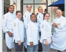  ?? RIVER OAKS ?? Chef Jose Gutierrez, far right, and his team at River Oaks restaurant in East Memphis.