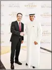  ?? ?? Maen Razouqi, Chief Executive Officer of Kuwait Airways with Antonoaldo Neves, Group Chief Executive Officer of Etihad Airways.