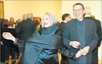  ?? Ken Hively Los Angeles Times ?? NIMOY with husband Leonard at a 2003 Museum of Contempora­ry Art gala at which they were honored for their philanthro­py and for their commitment to the museum. Leonard died in 2015.