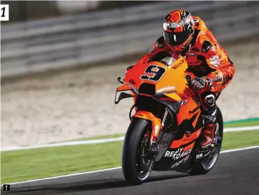  ??  ?? 1 Miguel Oliveira appelé dans le team usine pour succéder à Pol Espargaro, Danilo Petrucci débarque chez Tech3 pour une nouvelle aventure avec la
KTM RC16. 2 Vainqueur à deux reprises la saison passée, le Portugais compte désormais jouer le titre.