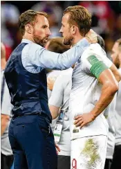  ?? SHAUN BOTTERILL / GETTY IMAGES ?? “We have a chance to win a medal at a World Cup, which only one English team has ever done, so there’s a lot of motivation for us,” says England coach Gareth Southgate.