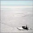  ?? The Associated Press ?? Aerial photo shows an explorator­y drilling camp at the proposed site of the Willow oil project on Alaska’s North Slope.