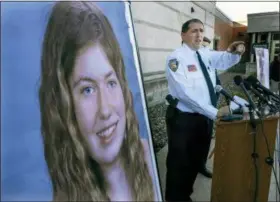  ?? JERRY HOLT/STAR TRIBUNE VIA AP, FILE ?? FILE - In this Oct. 17, 2018, file photo, Barron County Sheriff Chris Fitzgerald speaks during a news conference about 13-year-old Jayme Closs who has been missing since her parents were found dead in their home in Barron, Wis. The northwest Wisconsin girl who went missing in October after her parents were killed has been found alive, authoritie­s said Thursday, Jan. 10, 2019.