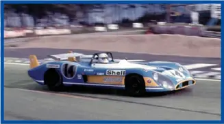  ??  ?? At the wheel of the works Matra MS670, second place at the 1972 Le Mans 24 Hours shared with Francois Cevert was a great introducti­on to sports cars for the kiwi driver