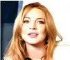  ??  ?? Lindsay Lohan