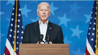  ?? - Associated Press: Carolyn Kaster ?? C’est du Delaware que le candidat à la présidence Joe Biden a prononcé un discours à la nation américaine, jeudi.