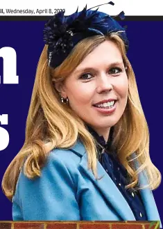  ??  ?? Royal message: Carrie Symonds