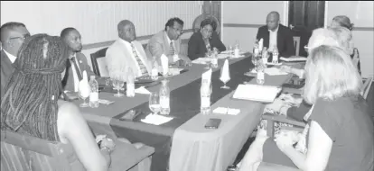  ?? ?? APNU+AFC meeting with western diplomats (PNCR Photo)