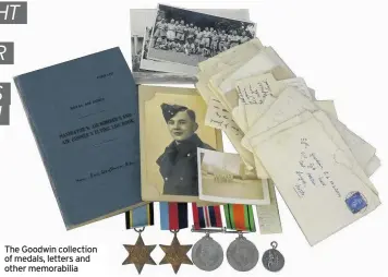  ??  ?? The Goodwin collection of medals, letters and other memorabili­a