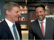  ??  ?? Dr Lance O’Sullivan welcomed Prime Minister Bill English in Kaitaia during the election campaign.