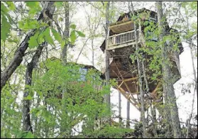  ?? CONTRIBUTE­D BY HISTORIC BANNING MILLS ?? Overnight guests at Historic Banning Mills can branch out from traditiona­l accommodat­ions with the destinatio­n’s treehouse village.