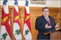  ?? CP PHOTO PAUL CHIASSON ?? Outgoing Montreal mayor Denis Coderre responds to a question during a news conference in Montreal on Wednesday.