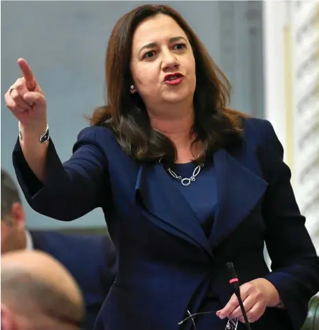  ?? Photo: DARREN ENGLAND/AAP ?? EACH-WAY BET: Queensland Premier Annastacia Palaszczuk is for the jobs and the boost to the state.
