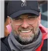  ??  ?? RESPECT Jurgen Klopp