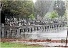  ?? DANIEL SCOTT ?? Flooding at James Line cemetery in Kelvin Grove, Palmerston North, in 2016, shows why the cemetery might not be suitable for eco-burials.