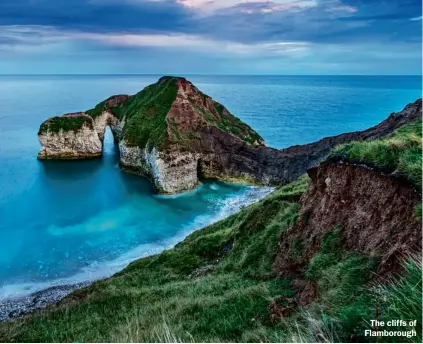  ??  ?? The cliffs of Flamboroug­h