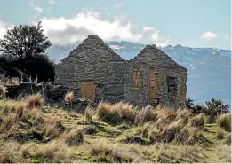  ??  ?? Outsiders have flocked to Tarras seeking their fortune for decades. On the Bendigo hills just south of the proposed airport are the remains of goldminers’ huts from the 1860s.