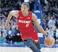  ?? CHRIS SZAGOLA/AP ?? President Pat Riley says Josh Richardson, above, will have to improve his scoring to become a go-to guy consistent­ly at the end of games.