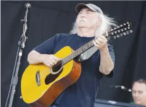  ?? AP PHOTO/JOEL RYAN ?? David Crosby of the band Crosby, Stills and Nash, performs at the Glastonbur­y Festival in 2009 in England. Crosby, 81, died Thursday according to multiple news outlets.