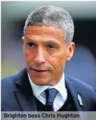  ??  ?? Brighton boss Chris Hughton