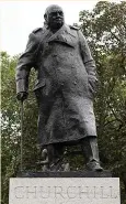  ??  ?? Under threat...Churchill’s statue