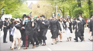  ?? Arnold Gold / Hearst Connecticu­t Media ?? Class Day on Old Campus at Yale University in New Haven on Sunday. For more photos go to www.thehour.com