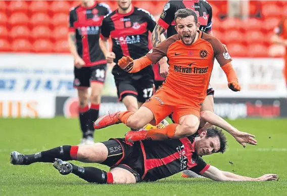  ??  ?? Dundee United were knocked out of the Irn-Bru Cup on Saturday after Northern Irish side Crusaders netted the winner deep into stoppage-time.