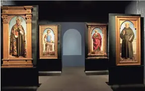  ?? ?? EL RETABLO agustinian­o constaba originalme­nte de 30 secciones, pero sólo ocho permanecen como pinturas individual­es propiedad de museos de Nueva York, Washington, d.c., londres, Milán y lisboa